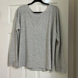 Butter soft lightweight sweatshirt with triple tie in the back.